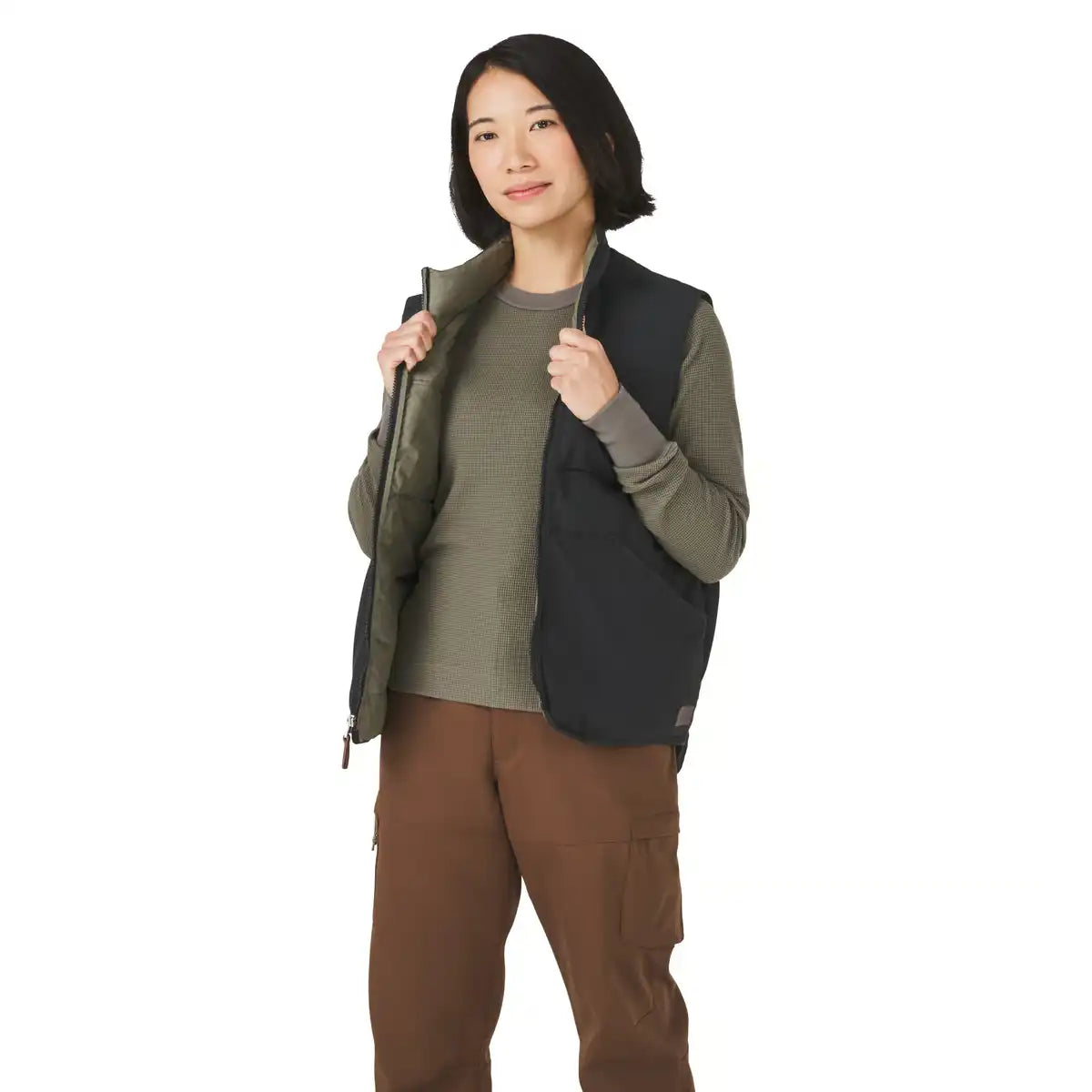 Zigzag Down Vest Black - Image 2